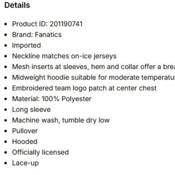 Tampa Bay Lightning Fanatics Inside Line Fleece Pullover Jersey Hoodie - Picture 5 of 6